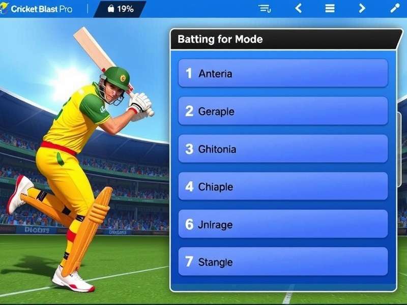 Cricket Blast Pro Batting Interface